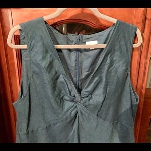 j.jill blue sleeveless dress, 18. Linen/cotton.